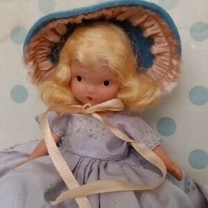 Nancy Ann Storybook Doll #163 - Little Miss Donnet  w/Box & Stand + Jointed Legs